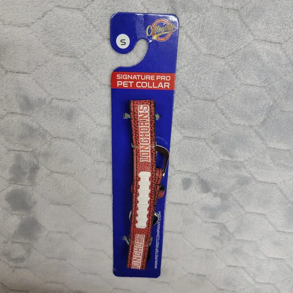 Texas Longhorns Pets First Signature Pro Football Pet Collar Dog Size Small S